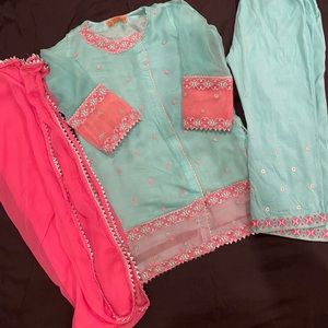 Diners junior girls shalwar suit kurta pakistani indian 6/7 year